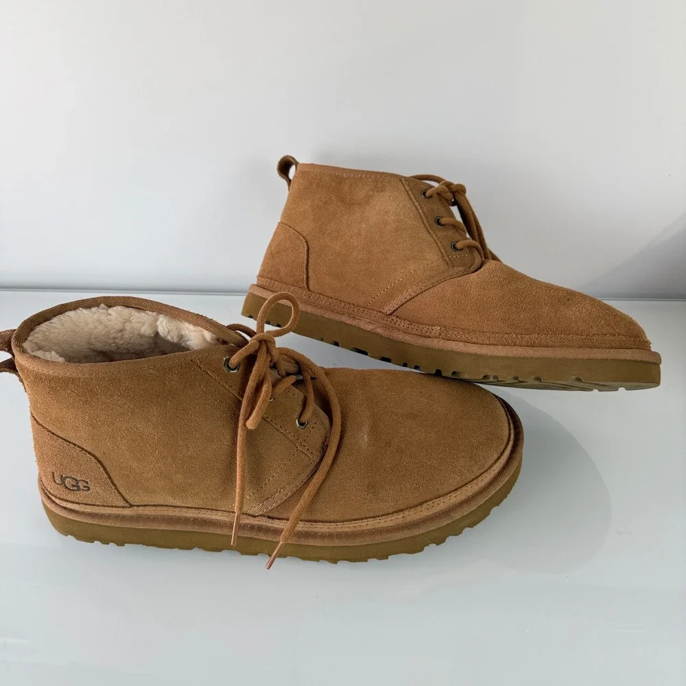 UGG Neumel Chukka Boots Mens Size 12 Chestnut Suede‎ Lace Up 3236